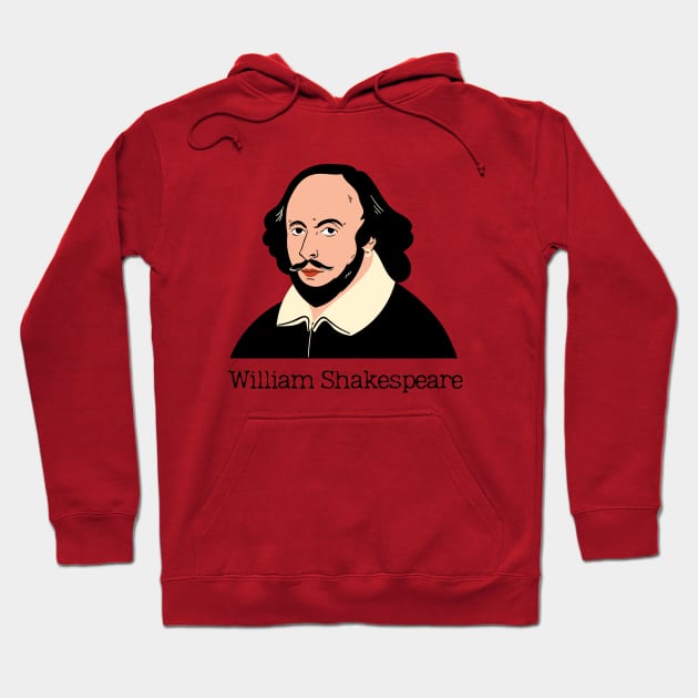 William Shakespeare Portrait Design Hoodie by WrittersQuotes